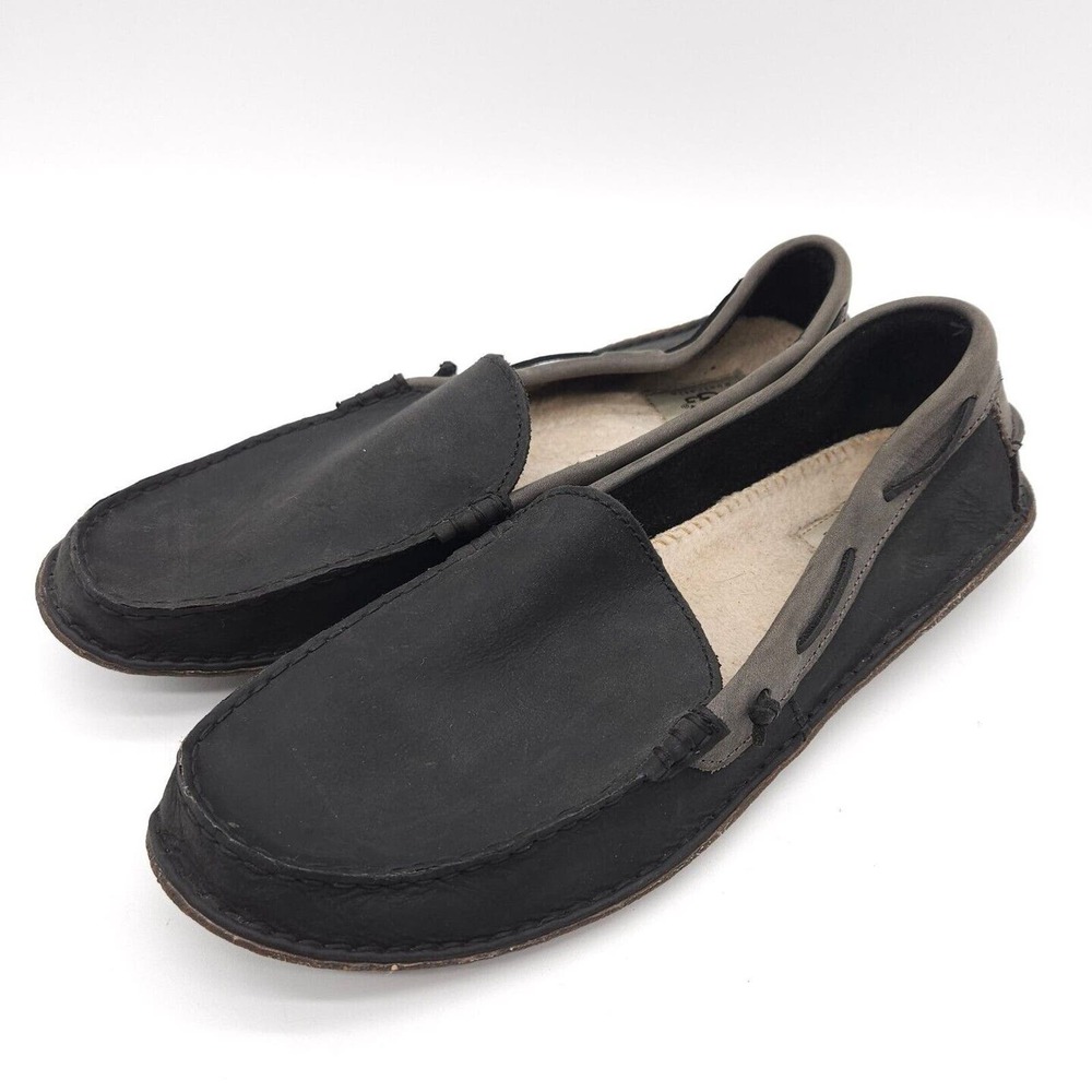 UGG Australia Mens Size 12 Gray Suede Leather Boat Shoes Loafers Flats Slippers